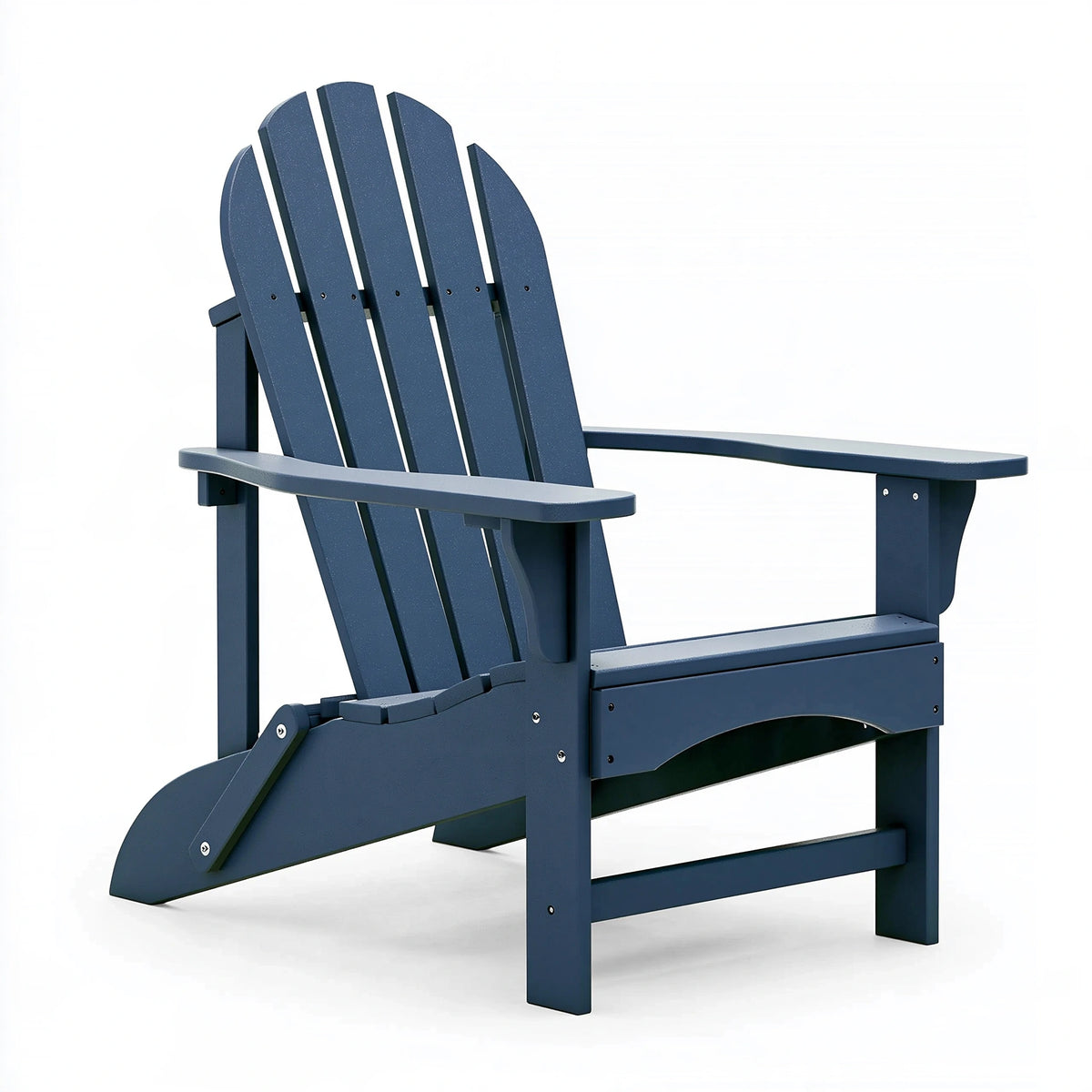 Fauteuil de jardin Adirondack 83 x 79 x 95 cm en plastique bleu marine avec accoudoirs